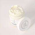 Body Butter by Scrub & Butter is available in a 8 fl oz | 227ml jar. It is lightweight, non-greasy, and nourishing.