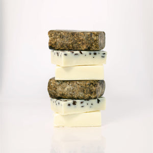 Black Soaps, Massaging Butter Bars, and Butter Bars by Scrub & Butter.